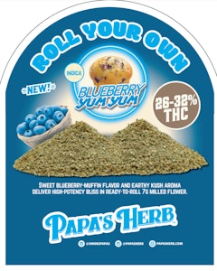 Papa's Herb - Blueberry Yum Yum Roll Your Own 7g Dried Flower