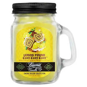 Beamer Candles - 4oz Mason Jar Candle - Lemon Pound Cake Cake Cake (Odor Eliminating)