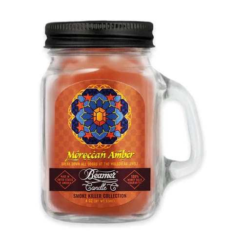 4oz Mason Jar Candle - Moroccan Amber (Odor Eliminating)