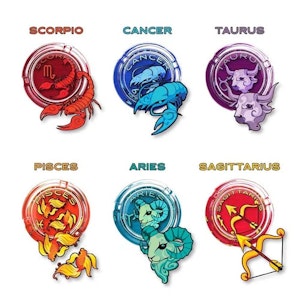 Glastrology - Zodiac Ashtray - Assorted