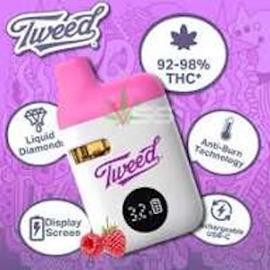 Tweed - Tweed Sour Raspberry Liquid Diamond 0.95g Disposable Vape