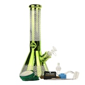 Aqua Labyrinth 12" Glass Bong 9-in-1 Dab Kit - Green