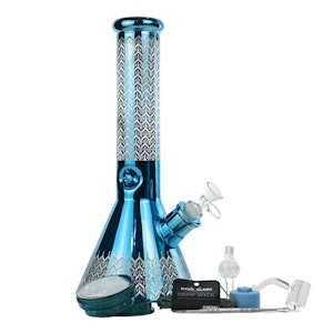 Arsenal Glass - Aqua Labyrinth 12" Glass Bong 9-in-1 Dab Kit - Milk Blue