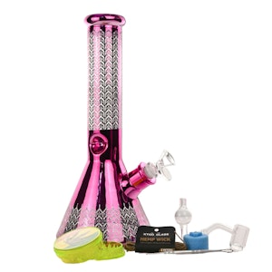 Arsenal Glass - Aqua Labyrinth 12" Glass Bong 9-in-1 Dab Kit - Plum
