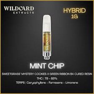 Wildcard Extracts - MINT CHOCOLATE CHIP CURED RESIN VAPE CARTRIDGE - 1G