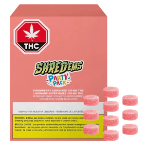 SHRED'EMS - SHRED'EMS - Multipack of 10, Shred'ems Superberry Lemonade MAX10 Party Pack 1 x 10mg THC Soft Chews