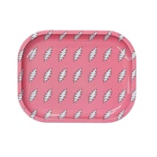 Blazy Susan Grateful Dead Pink Bolts Metal Rolling Tray - Small