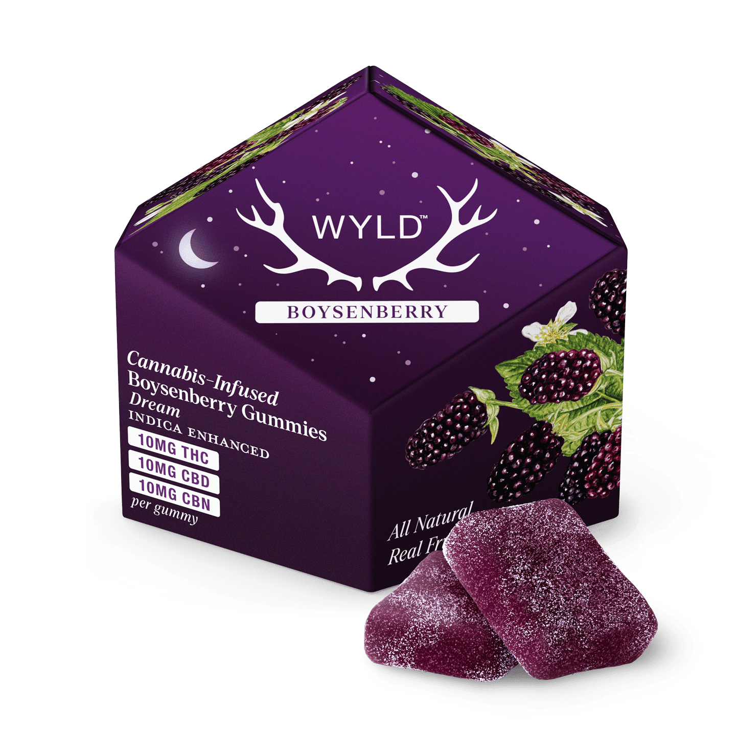 Wyld Blackberry Indica Soft Chews 10 x 10mg THC