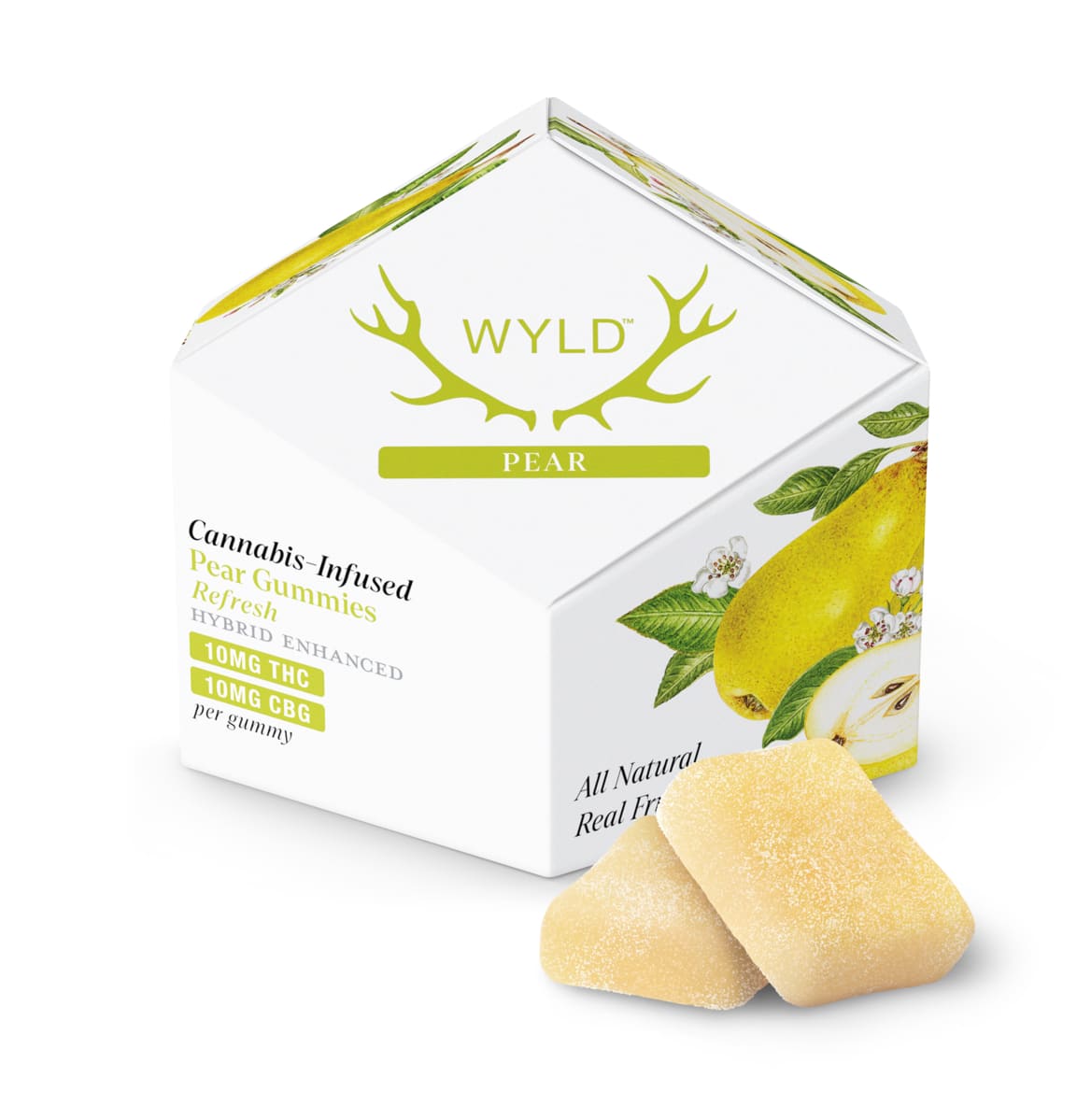 Wyld Pear 1:1 THC:CBG (100mg THC:100mg CBG) Soft Chews