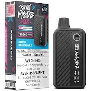 Accessories - Beast Mode Max Bomb Blue Razz 18K Puffs Disposable Vape