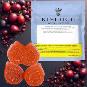 Kinloch Wellness - CBZ CBN + CBD Pomegranate Berry Gummy Drop Gummies 4 Pack Soft Chews
