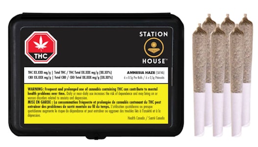 Station House - Amnesia Haze Pre-Rolls - 0.5g x 6