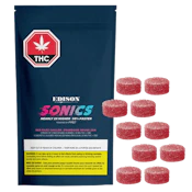 Multipack of 5, Edison Sonics Red razz Chiller 5x2x4.5g Gummy