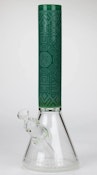 14" Jade Green Beaker Glass Bong
