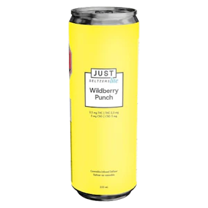 JUST Seltzers Lite - JUST Seltzers Lite Wildberry Punch Seltzer 2.5 THC + 5 CBG 355 ml  Sparkling Beverage
