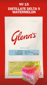 Glenn's - Glenn's - No.15 Delta 9 Distillate-Watermelon 1 Pack Soft Chew