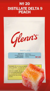 Glenn's - Glenn's - No.20 Distillate Delta 9 - Peach 1 Pack Soft Chew