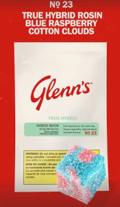 Glenn's - Glenn's - No.23 True Hybrid Rosin - Blue Raspberry Cotton Clouds 1 Pack Soft Chew