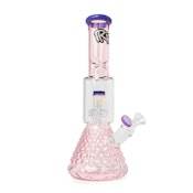 ACC - iRie Glass - 13.5" Tall Pink Dual Chamber Water Pipe