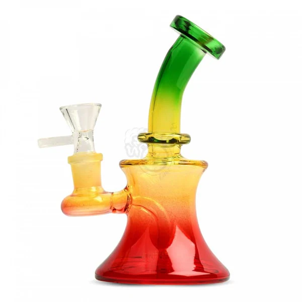 WEST COAST GIFTS - ACC - West Coast Gifts - 5" Tall Rasta Day Glow Bubbler Main Image