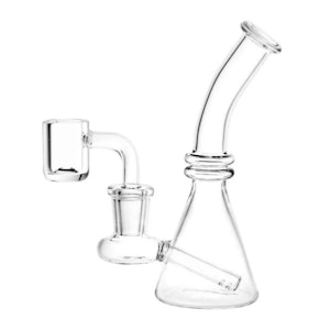 bobhq Inc - 5" Glass Rig W/ Quartz Banger 14mm F
