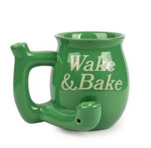 WEST COAST GIFTS  - West Coast Gifts - Wake and Bake Ceramic Mug Pipe
