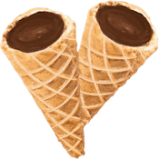 A-Ha! - Caramel Chocolate Live Rosin Waffle cone 2x5mg | 10mg THC