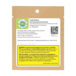 Weathered Islands Craft Cannabis - PURPLE ROMULAN FAST FLOWERING FEMINIZED SEEDS - 4