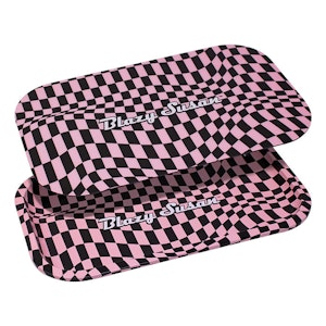 Blazy Susan - ACC - Blazy Susan - Pink & Black Check Medium Rolling Tray