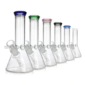 The We Store Glass | Clear Beaker Bong | 8" | WHITE