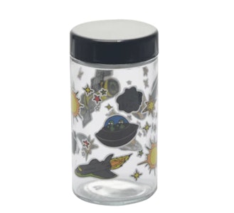 Smoking Cat - UFO Glass Storage Jar - 180ml