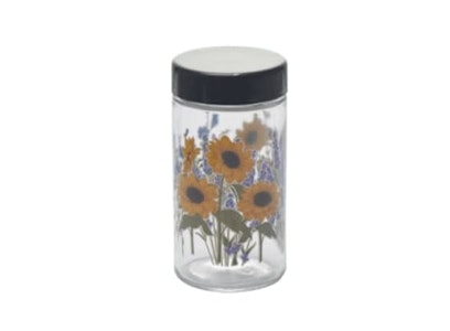 Smoking Cat - Sunflower Glass Storage Jar - 180ml