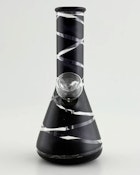 6" Glass Water Pipe - Black