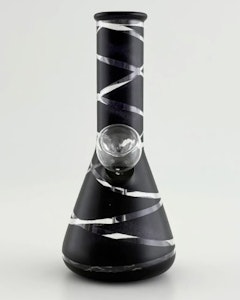 JJ Trading INC - 6" Glass Water Pipe - Black