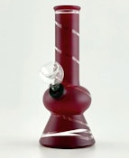 6" Glass Water Pipe - Burgundy