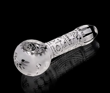Milkyway Glass - Maya Face Clear Hand Pipe - Clear