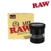 BLACK W/Clear Body 4 Piece Life Grinder RAW