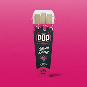 SMOKE ARSENAL - POP CONES 1 1/4 Unbleached Flavour Cones - Mixed Berry