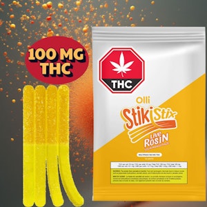 StikiStix - 100 THC Multipack Live Rosin Sour Mango Haze 10x1 Pack Soft Chews