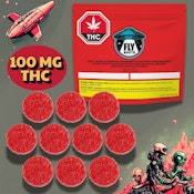 Space Tokens Live Rosin Wild Strawberry Splash Sativa Multi 10x1 Pack Soft Chews
