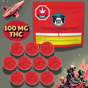FLY NORTH - Space Tokens Live Rosin Wild Strawberry Splash Sativa Multi 10x1 Pack Soft Chews