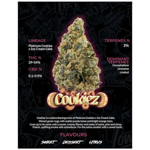LowKey by MTL Cannabis - Cookie'z 7g  Flower(Platinum Cookies x Ice Cream)