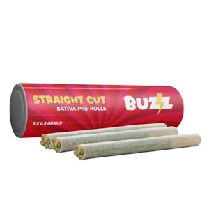 BUZZ - Sativa Straight Cut 3pk JOINTS .5g