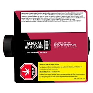 WestLeaf Labs LP - Vape - Liquid Diamonds Grape Grenade Disposable Indica 1g