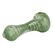 Green Comb Teeth Glass Pipe - 3 Inches
