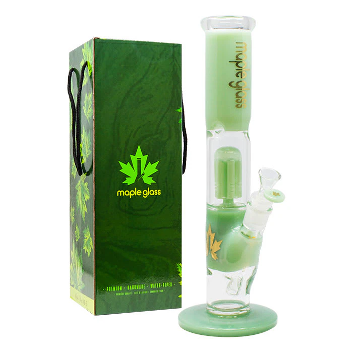 MAPLE CRAFT - Maple Glass - C Green Glass Bong - 13 Inches Main Image