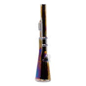 Metallic Glass Bong - Black Cannon Shotgun - 14 Inches