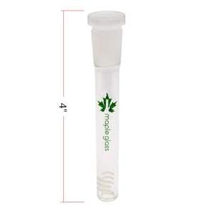 Maple Craft - Green Psychedelic Glass Stem - 4 Inches