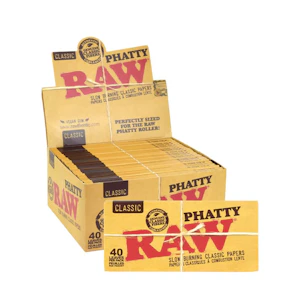 ONE WHOLESALE - RAW Classic Natural Unrefined Hemp Rolling Paper Phatty King Size