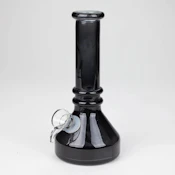 6" heavy color soft glass water bong Black